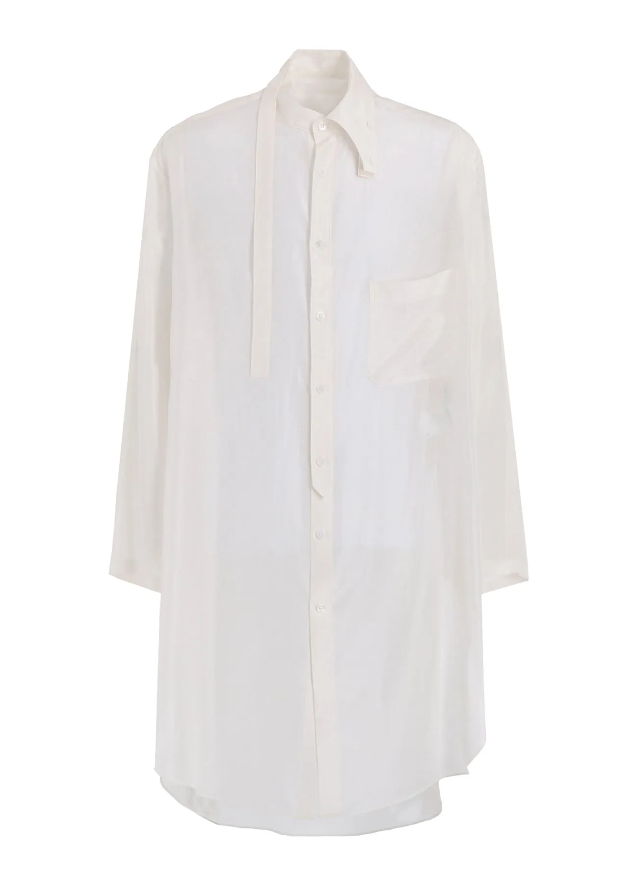 10M SILK  ASYMMETRY COLLAR SHIRT