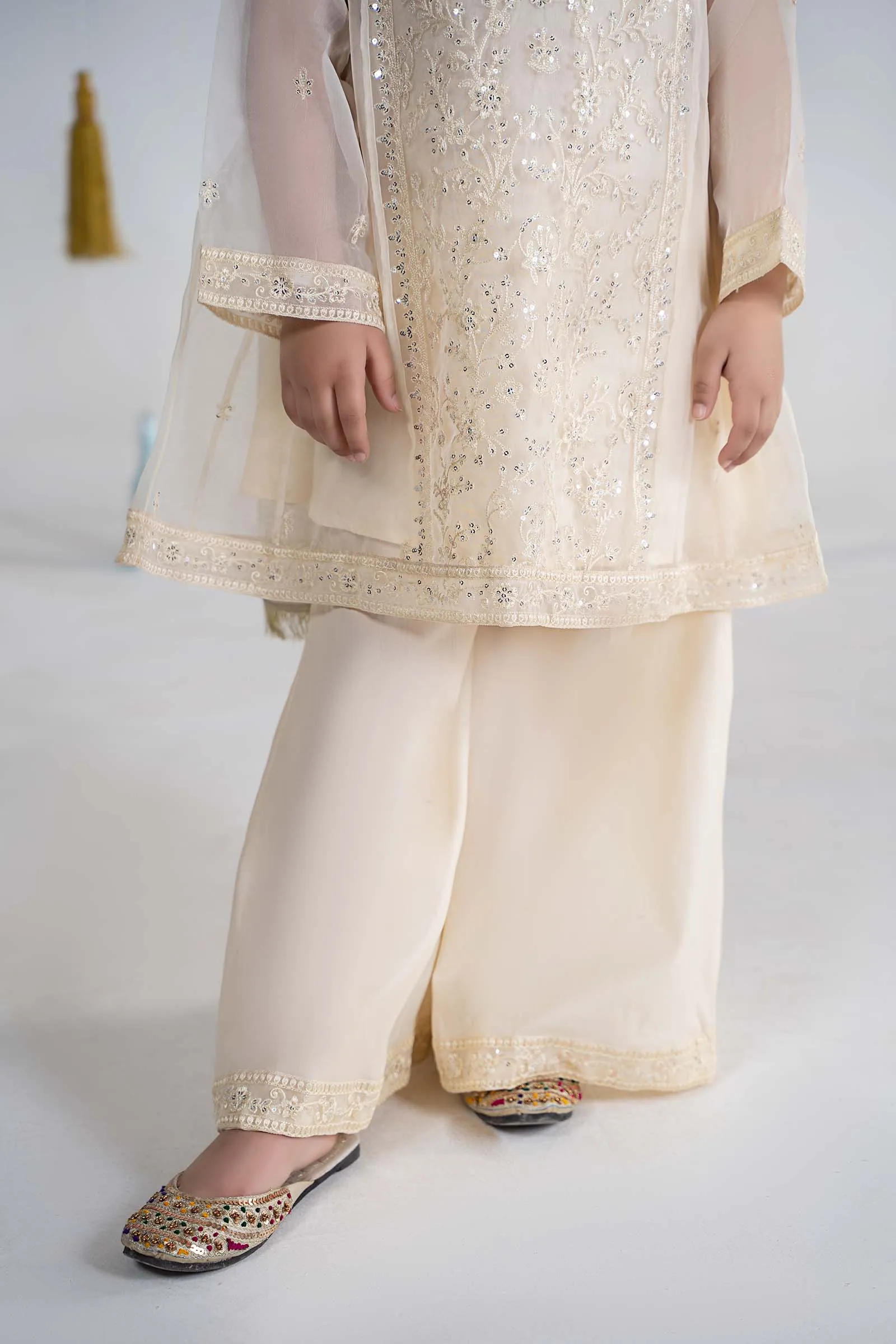 3 Piece Embroidered Organza Suit | MKS-EA24-25