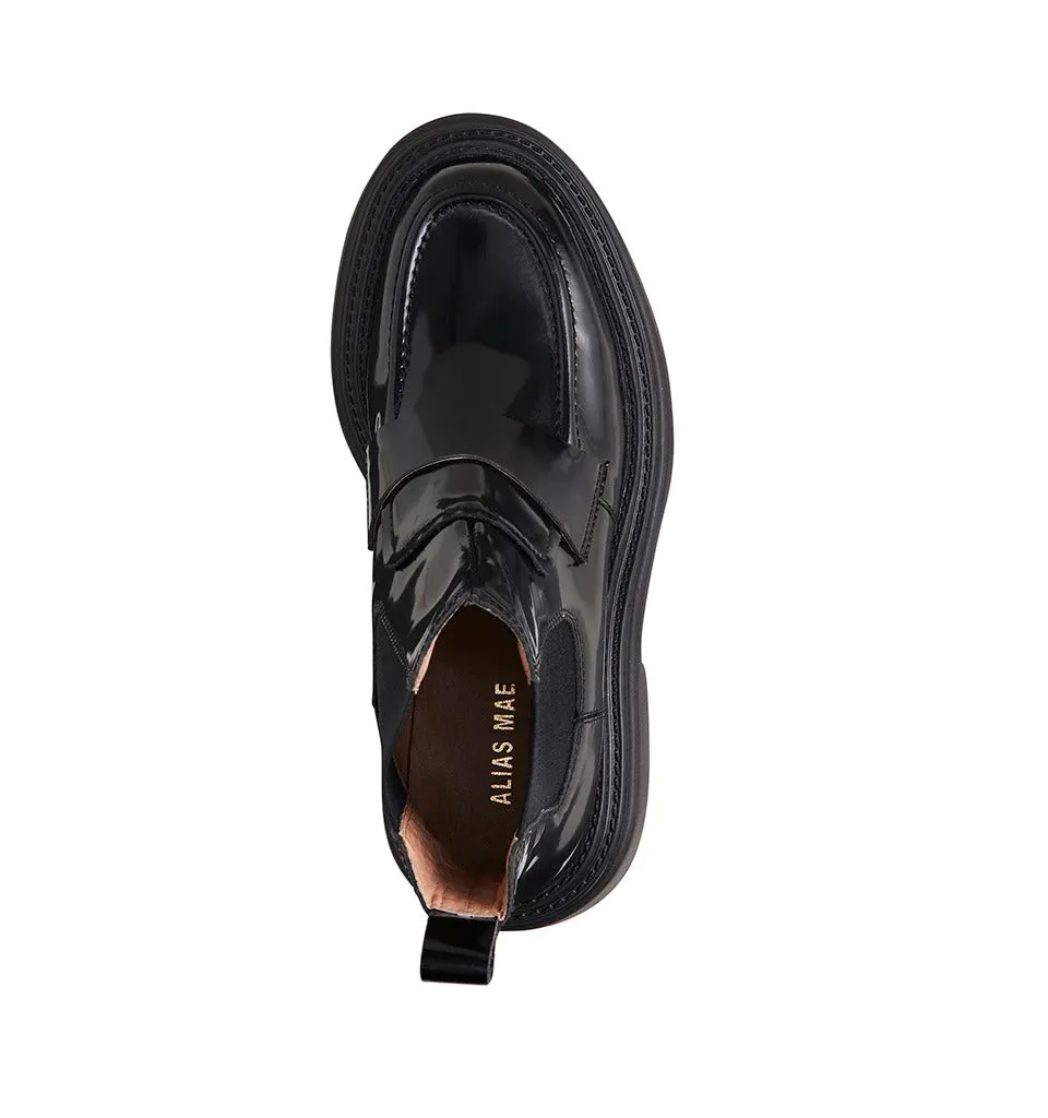 ALIAS MAE Womens Ivy Boots Black Patent Leather