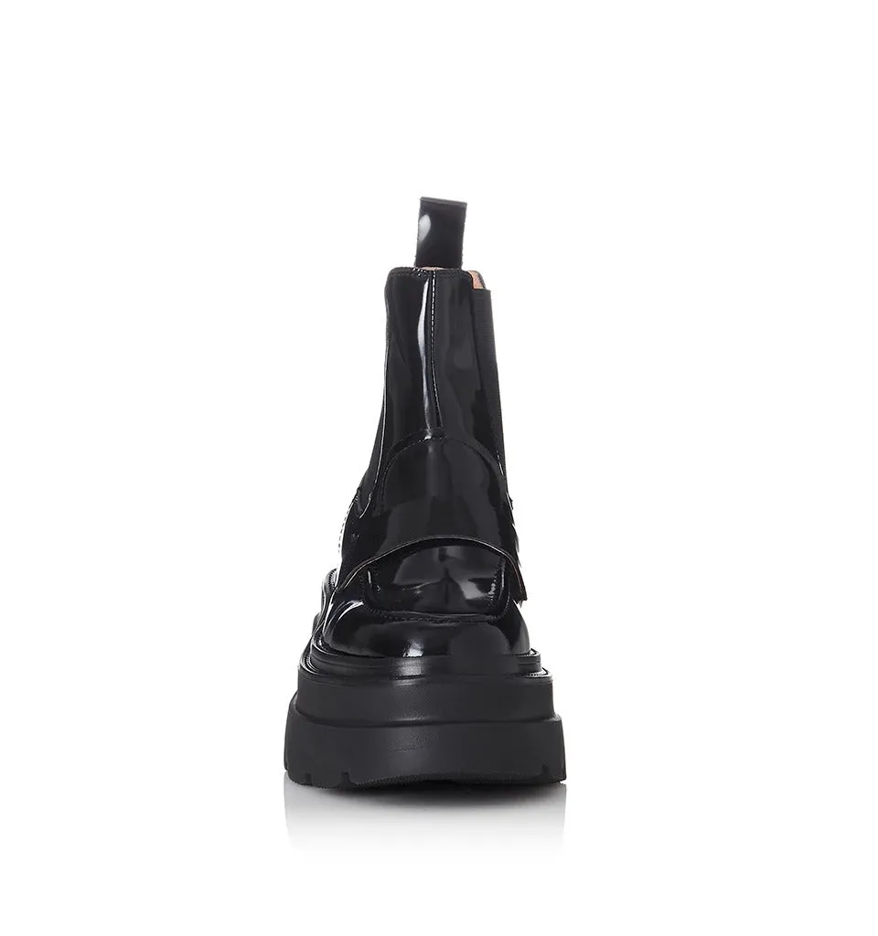 ALIAS MAE Womens Ivy Boots Black Patent Leather