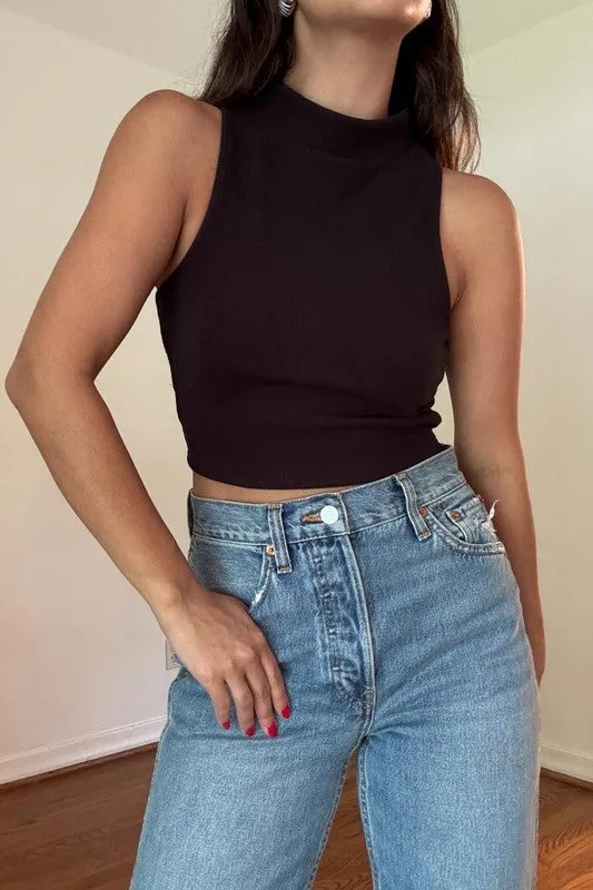Anggie Mock Neck Top