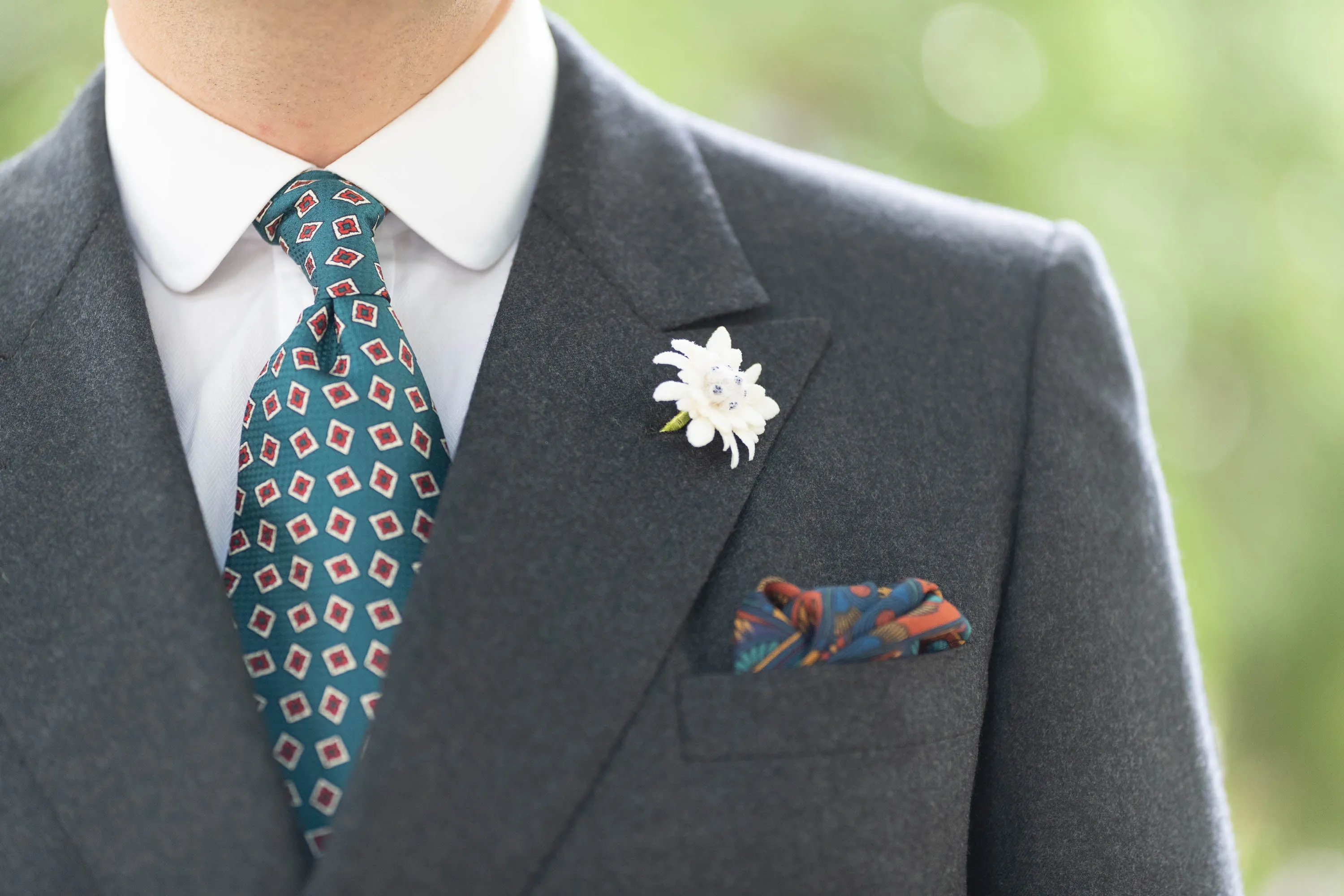 Aqua Green Jacquard Woven Tie