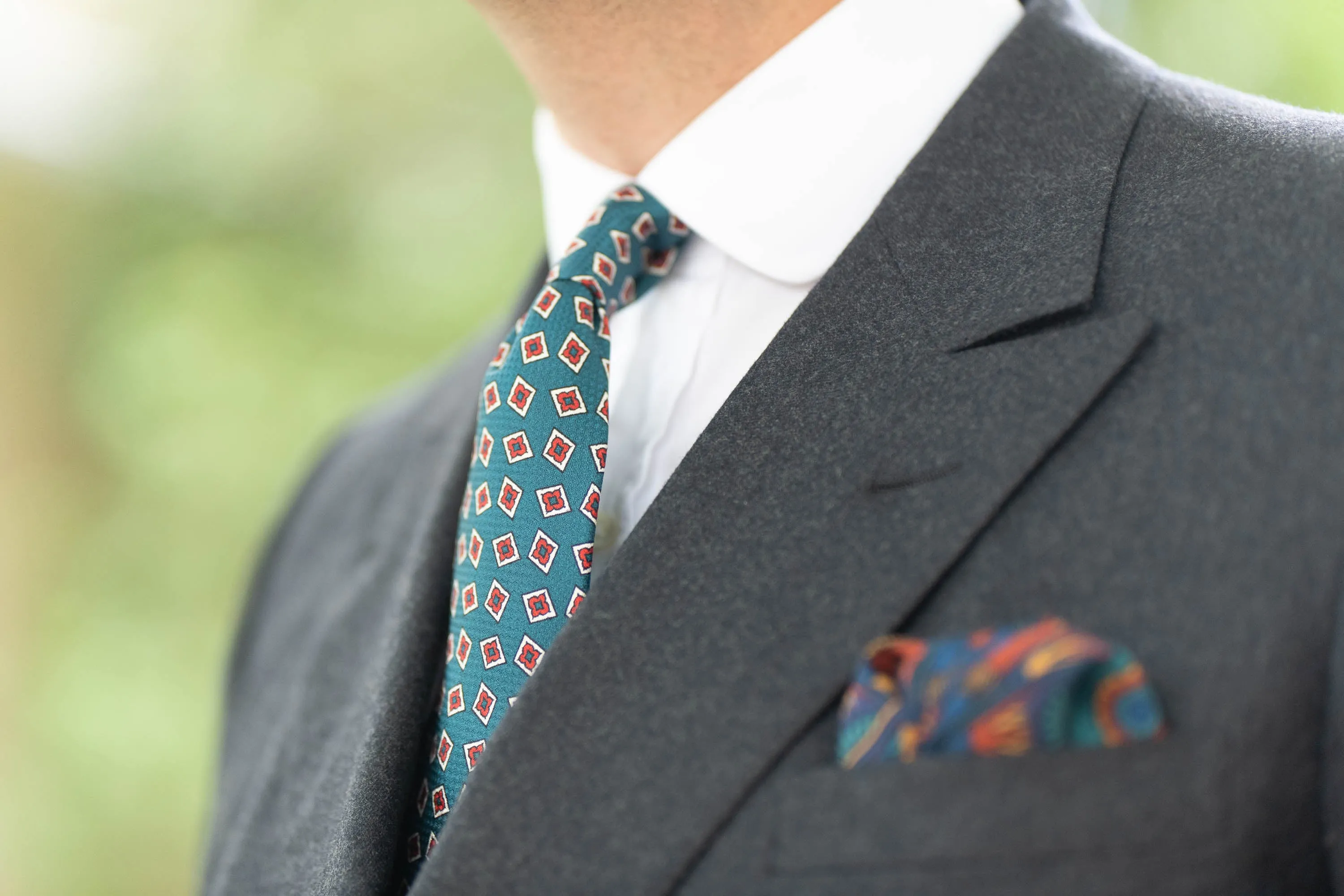 Aqua Green Jacquard Woven Tie