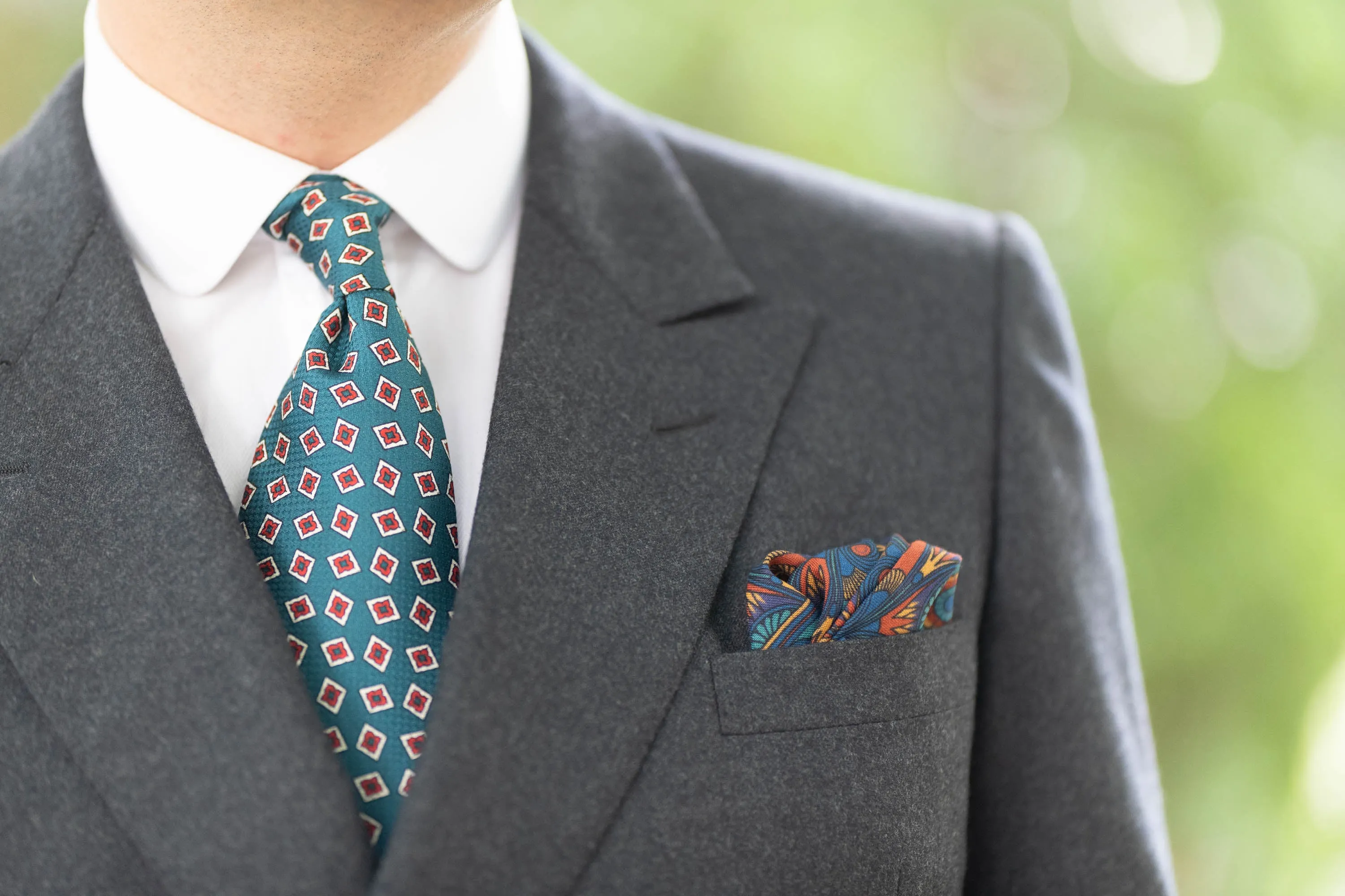 Aqua Green Jacquard Woven Tie