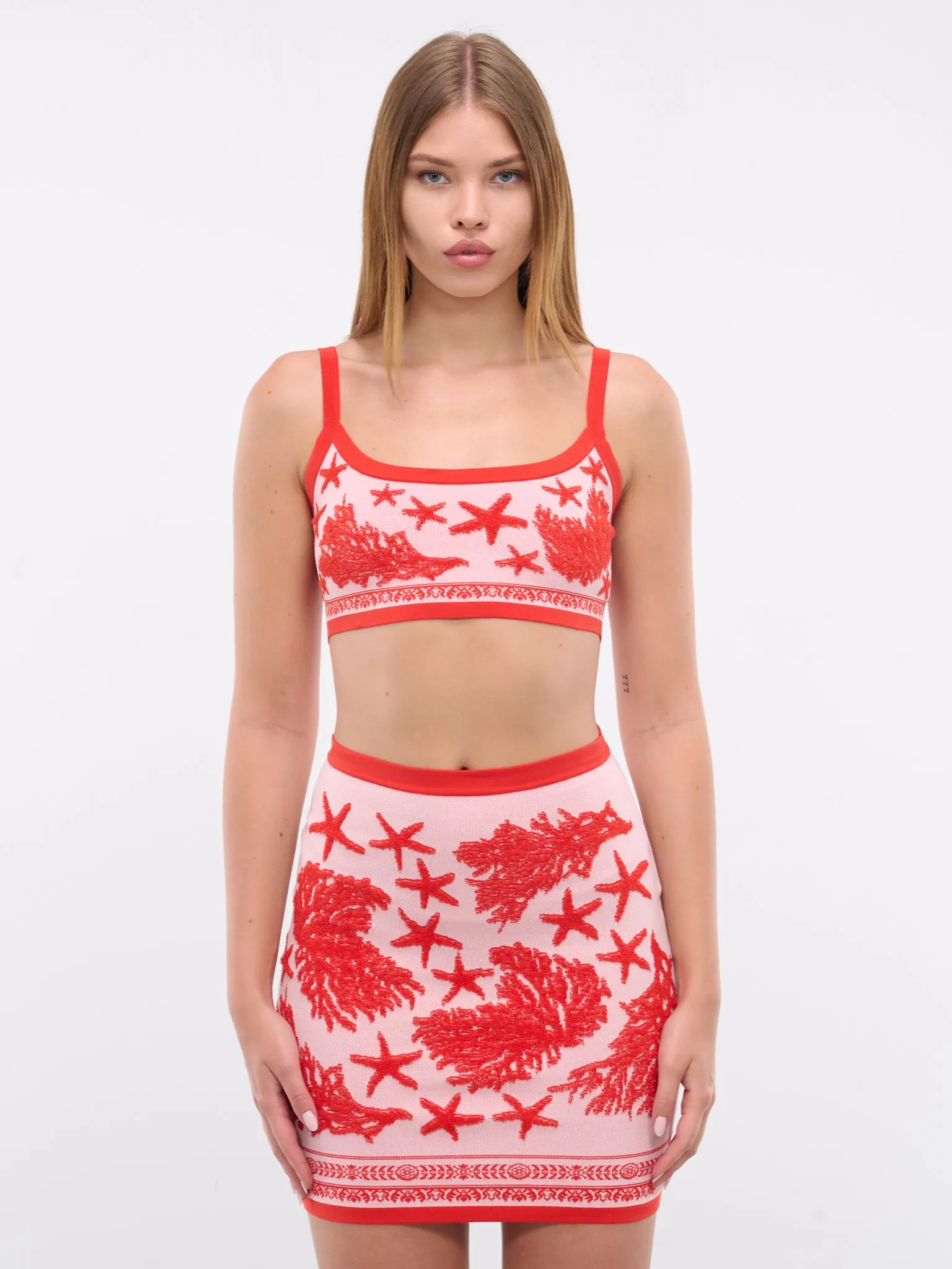 Barocco Sea Knit Crop Top (1015767-1A11060-1PT20-DUSTY-RO)