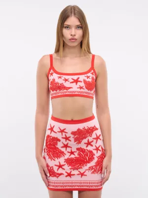 Barocco Sea Knit Crop Top (1015767-1A11060-1PT20-DUSTY-RO)