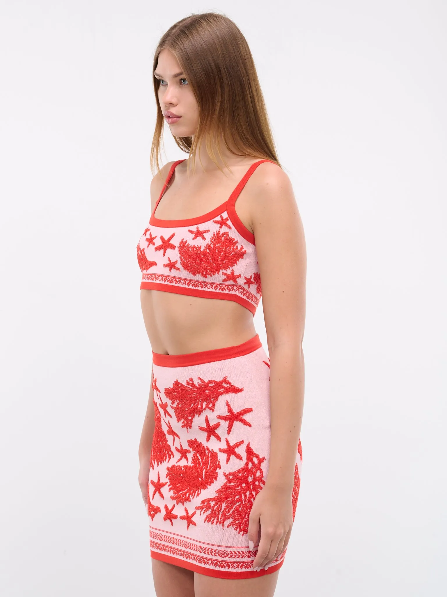 Barocco Sea Knit Crop Top (1015767-1A11060-1PT20-DUSTY-RO)