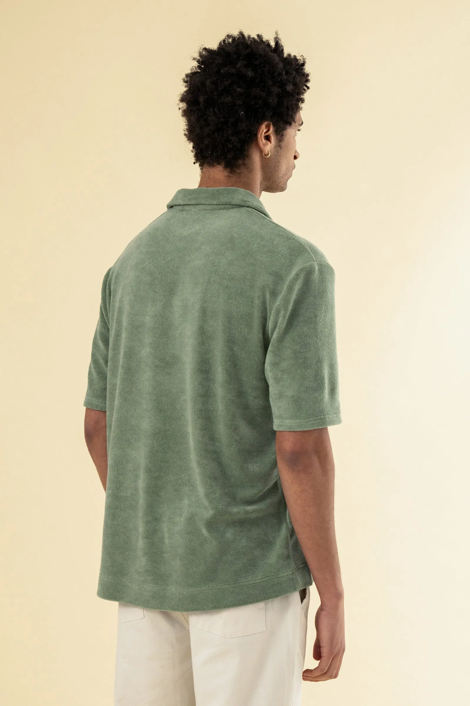 BRADLEY TERRY TOWEL POLO - GREEN