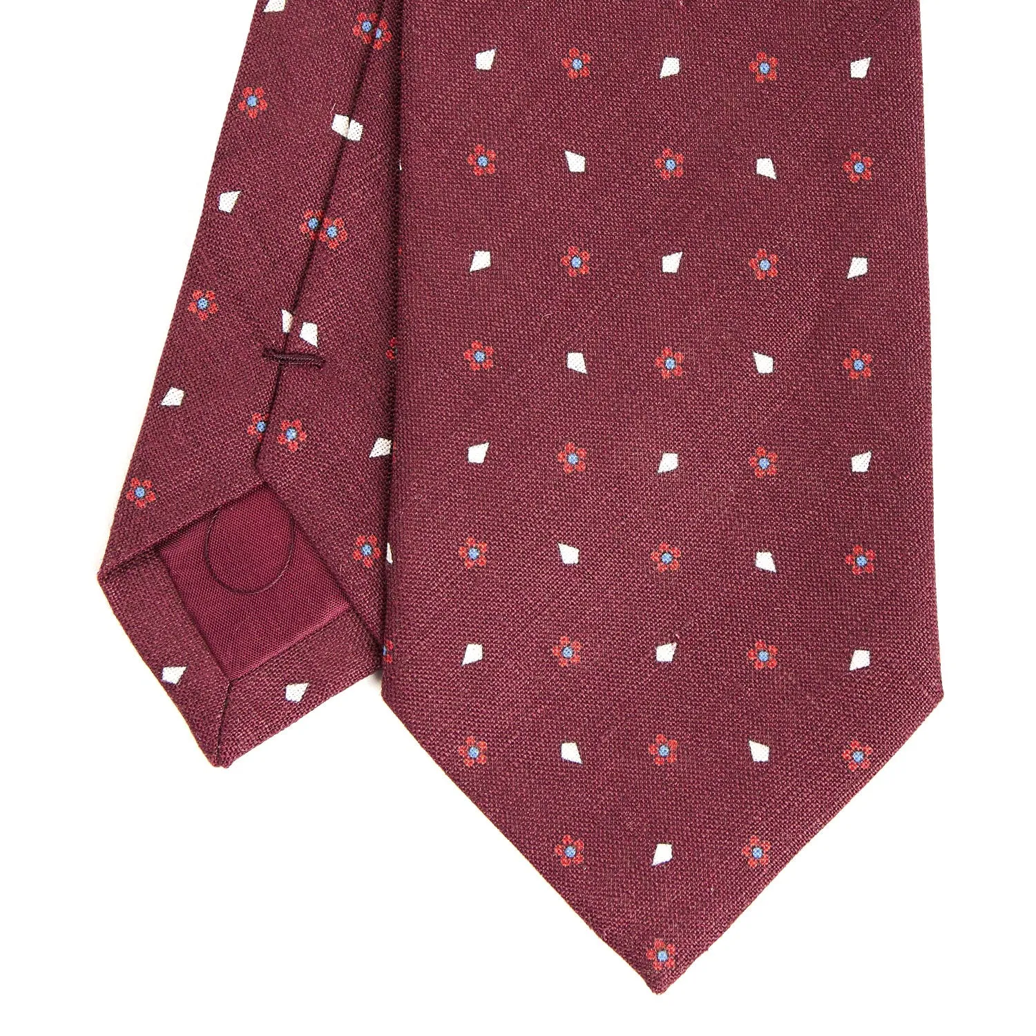 BURGUNDY SARTORIAL COTTON AND SILK TIE