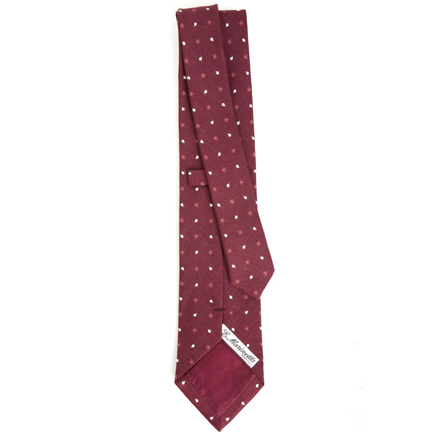 BURGUNDY SARTORIAL COTTON AND SILK TIE