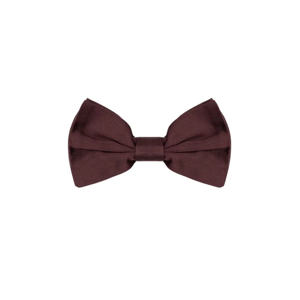 Burgundy Silk Ties & Bowty
