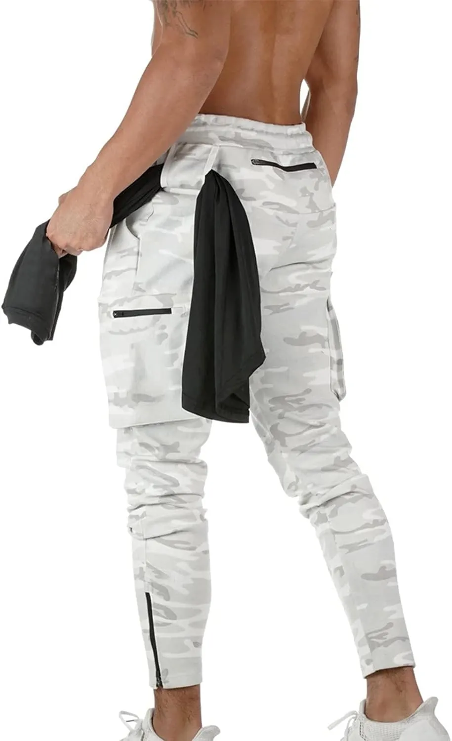 Cargo Pants for Men Relaxed Fit Comfortable Basic Pants Sport Daily Workout Pants Mens Baggy Sweatpants with Pockets