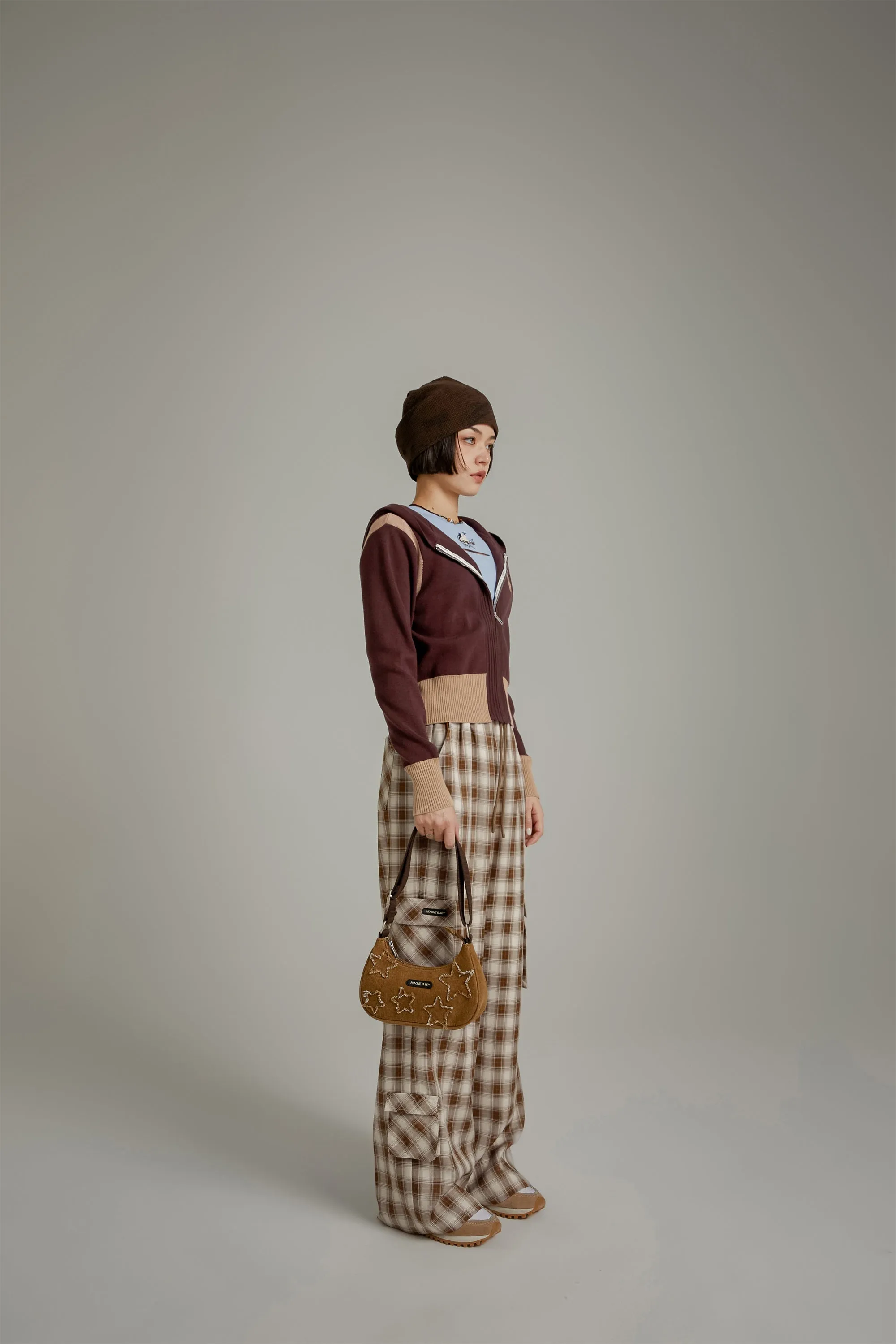 Check Pocket Wide Pants