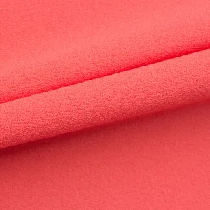 Coral Microfibre Double Twist Crêpe
