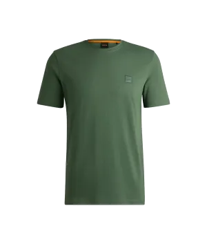 Cotton-jersey T-shirt With Logo Patch - Green
