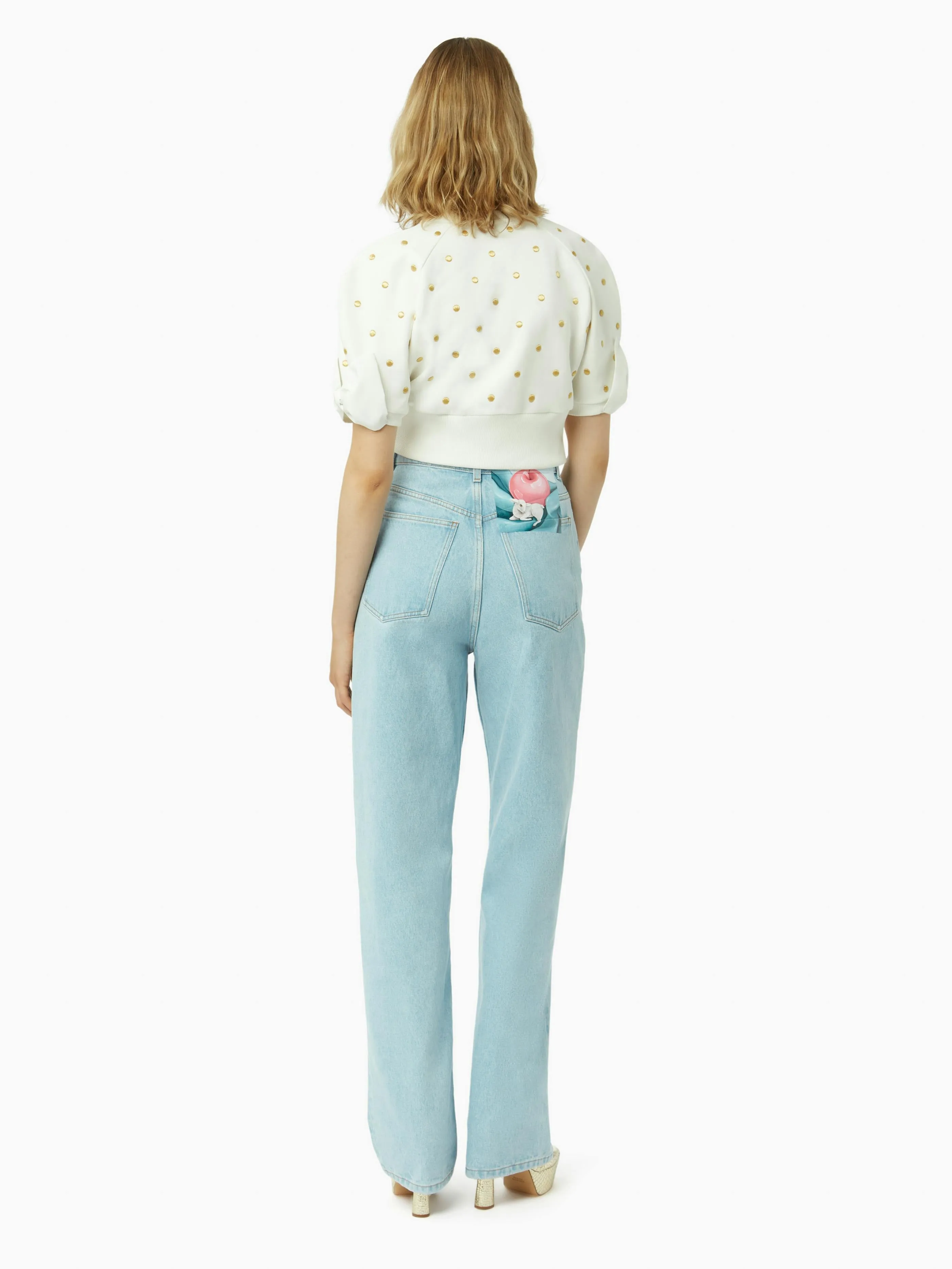 CROPPED POLKA DOT TOP
