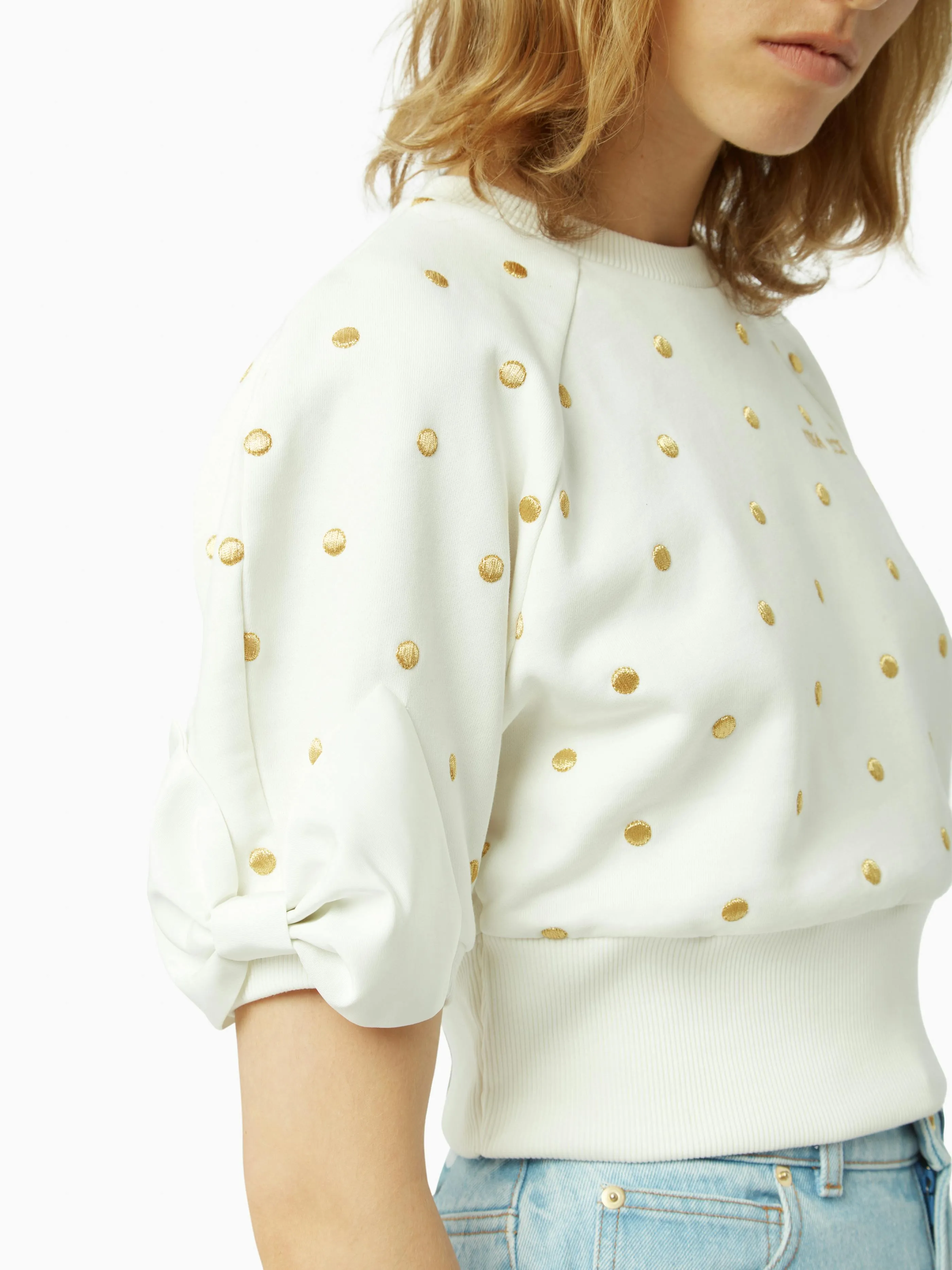 CROPPED POLKA DOT TOP