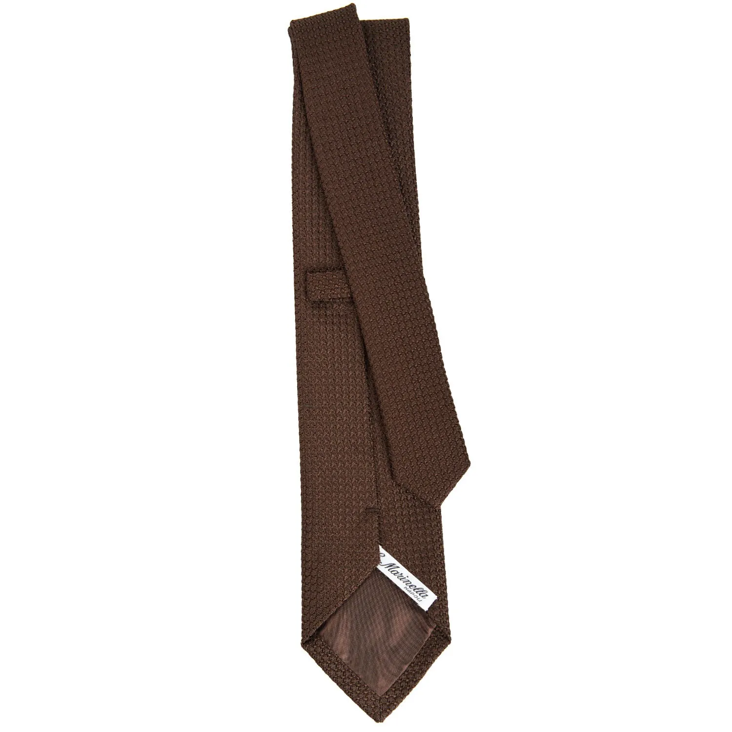 DARK BROWN SARTORIAL GRANADINE SILK TIE