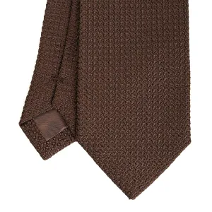 DARK BROWN SARTORIAL GRANADINE SILK TIE