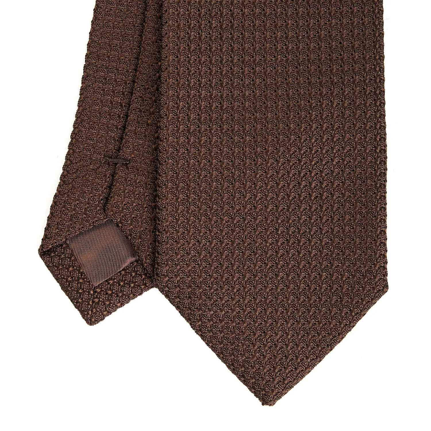 DARK BROWN SARTORIAL GRANADINE SILK TIE