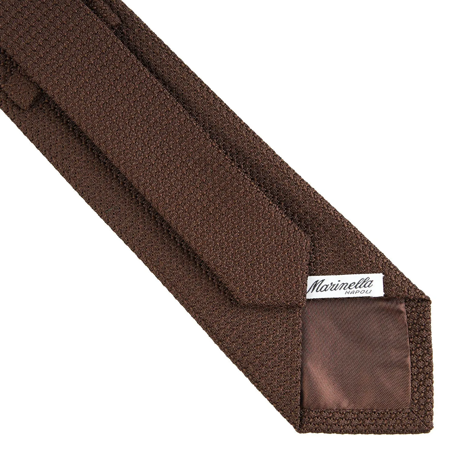 DARK BROWN SARTORIAL GRANADINE SILK TIE