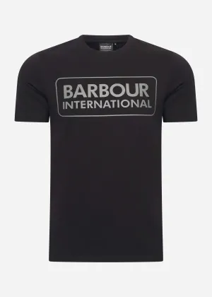 Essential large logo tee - black pewter