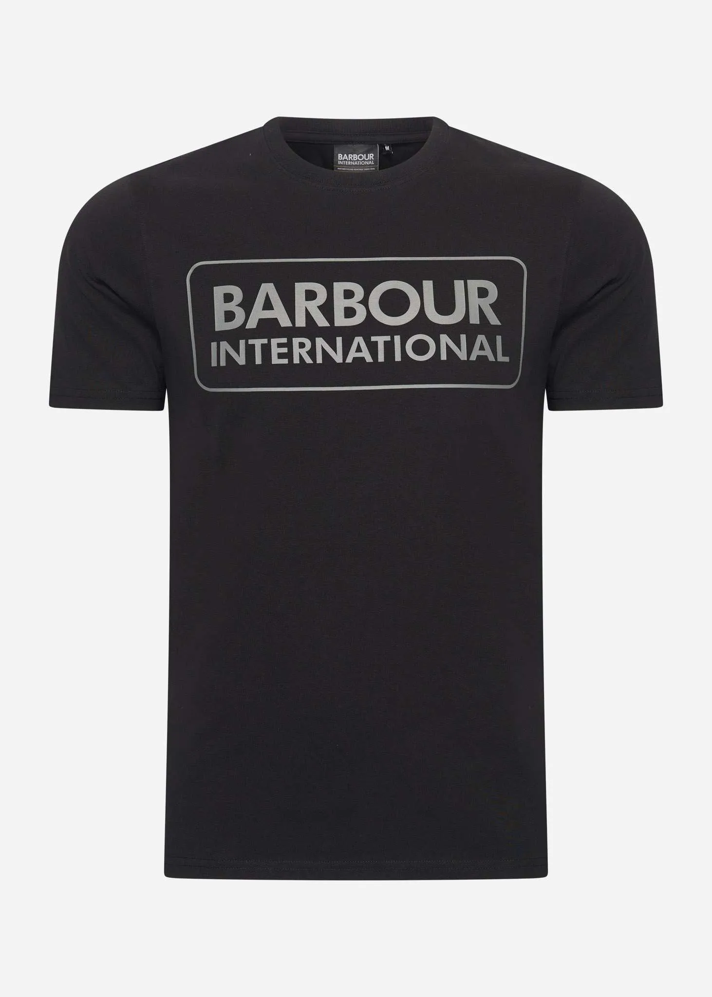 Essential large logo tee - black pewter