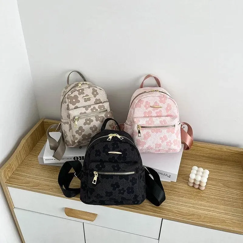 Flower Print Mini Backpack for Women