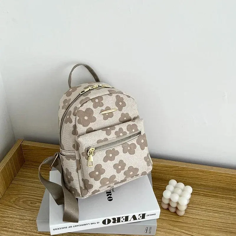 Flower Print Mini Backpack for Women