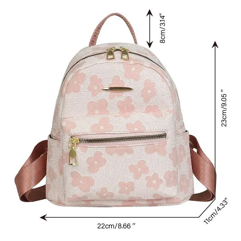 Flower Print Mini Backpack for Women