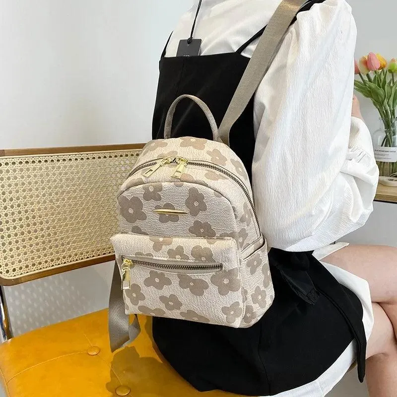 Flower Print Mini Backpack for Women