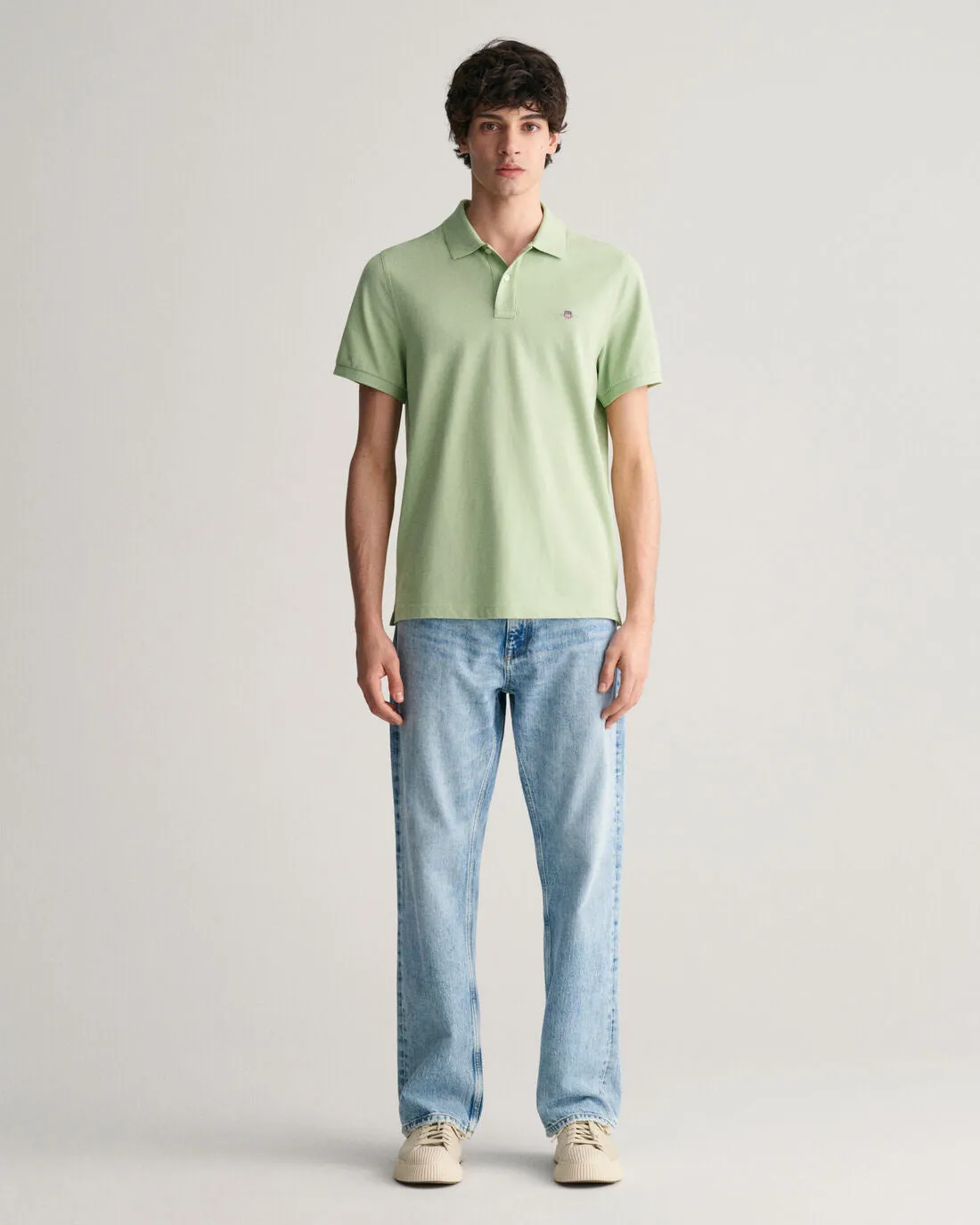 GANT - 3XL&4XL Reg Shield SS Pique Polo, Milky Matcha