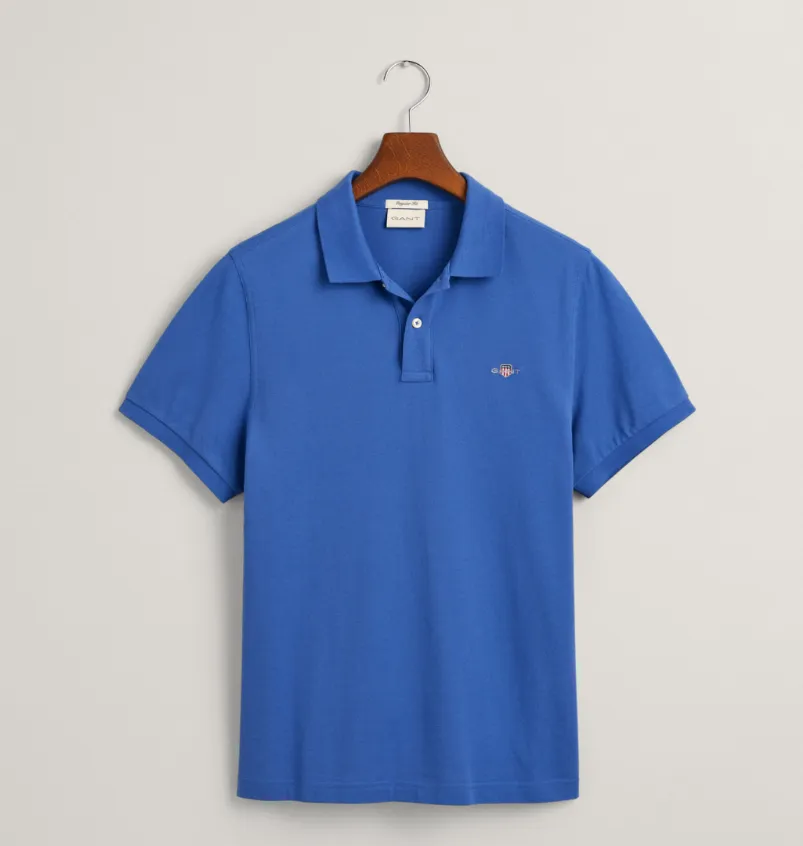 GANT - Reg Shield SS Pique Polo, Rich Blue
