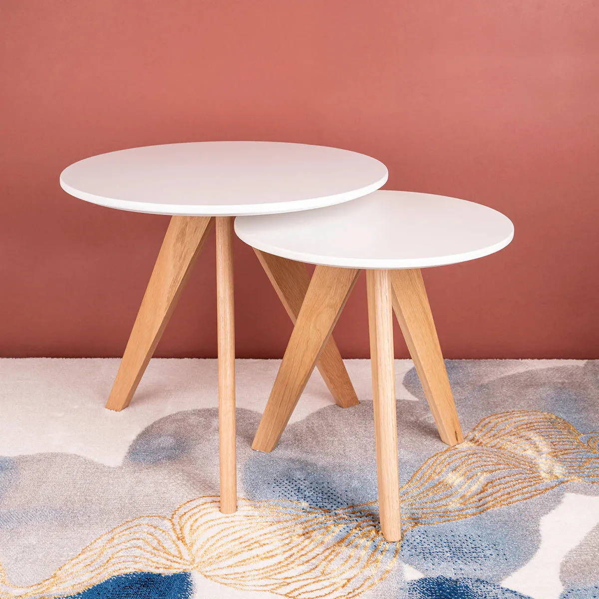 Glider Nesting Table - Set of 2 - Scandinavian Design Series