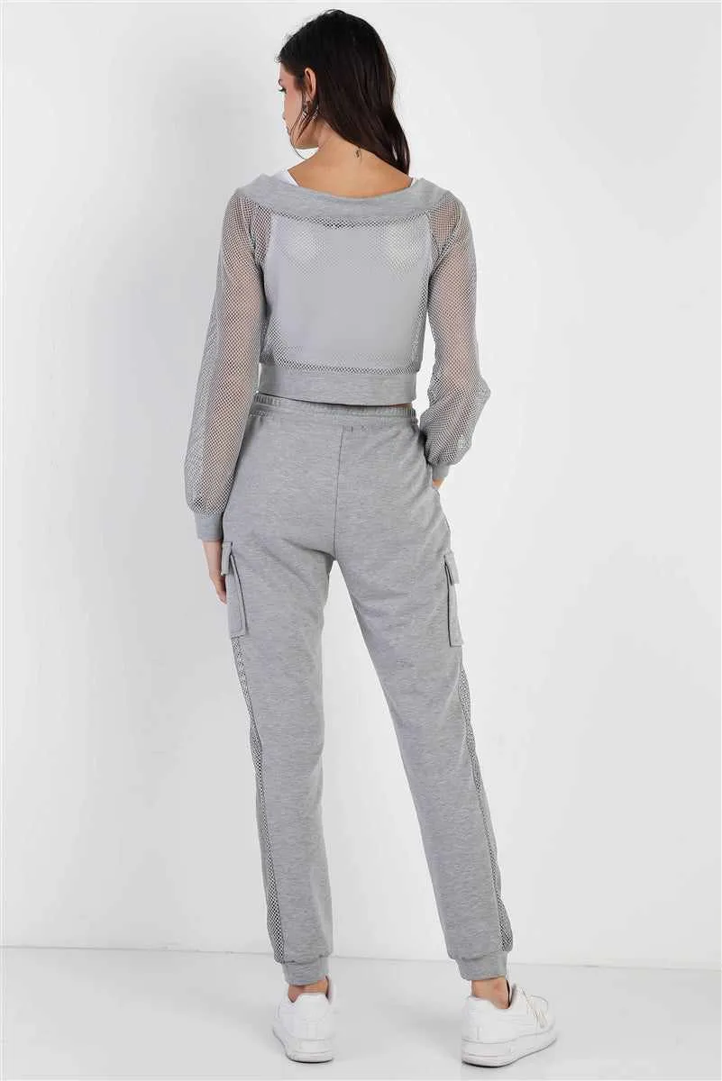 Heather Grey Top & Pants Set