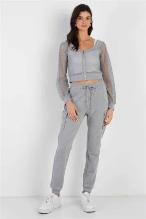 Heather Grey Top & Pants Set