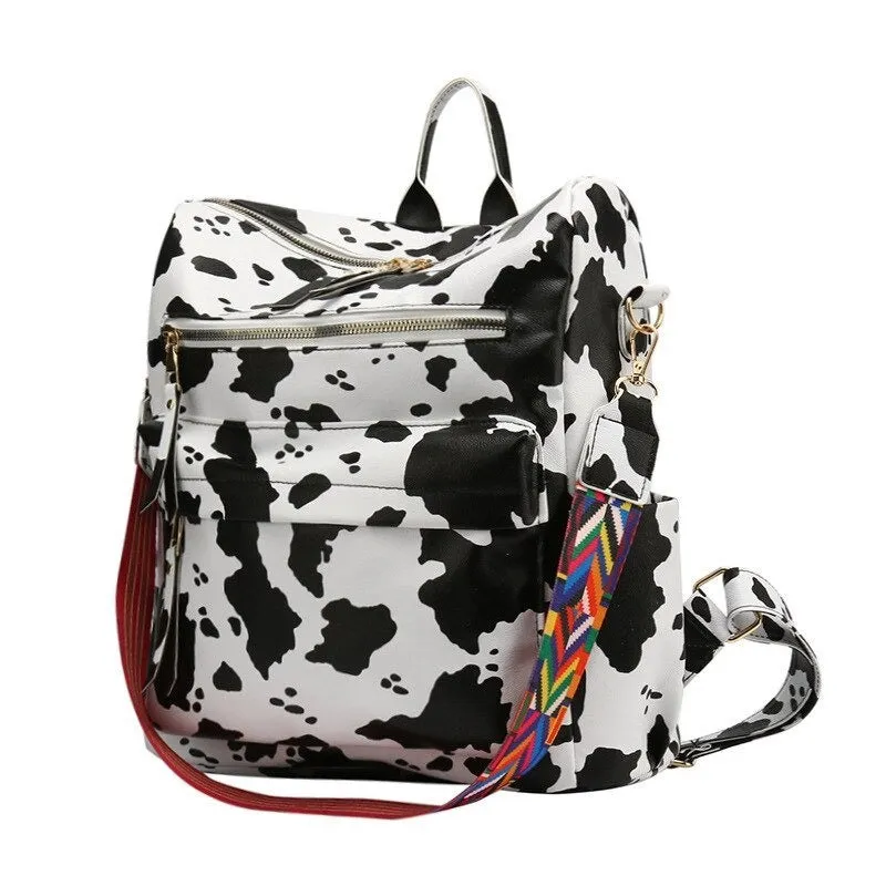 Large Capacity PU Leather Women Backpacks