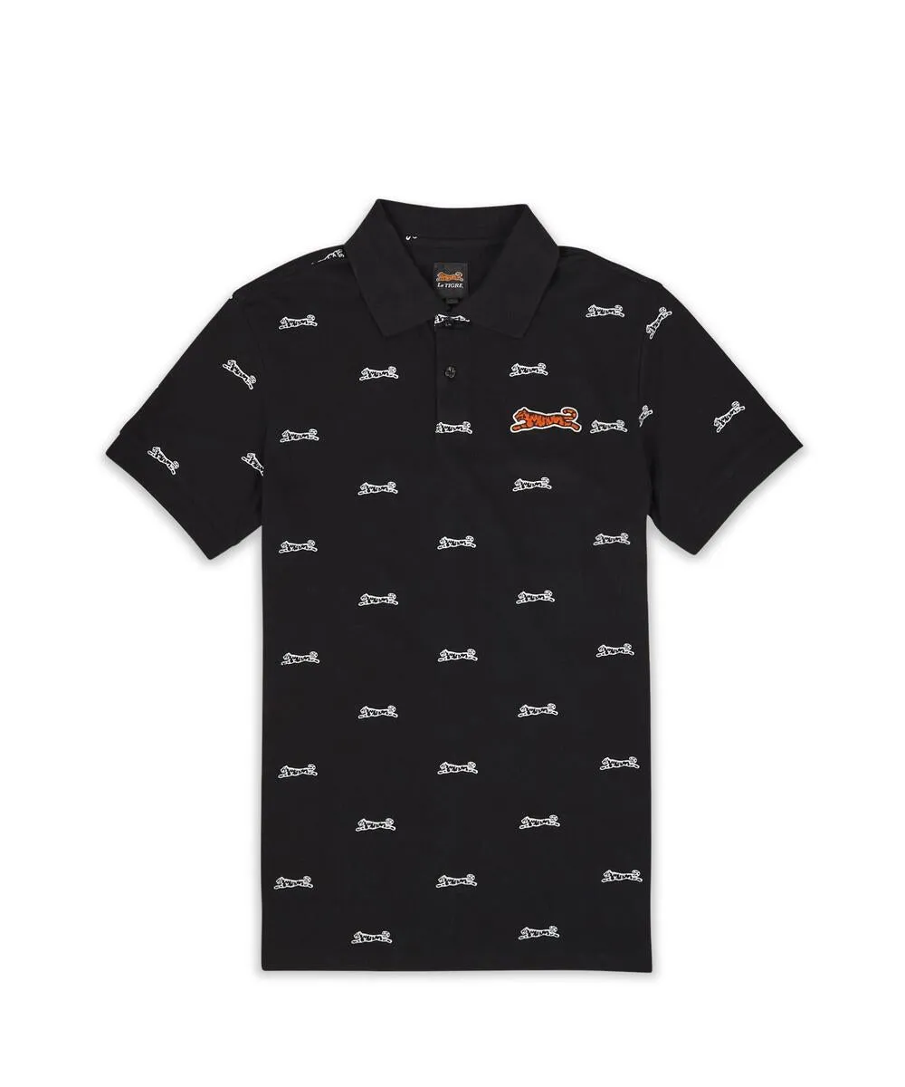 Le Tigre Men's Bridge Allover Tiger Polo