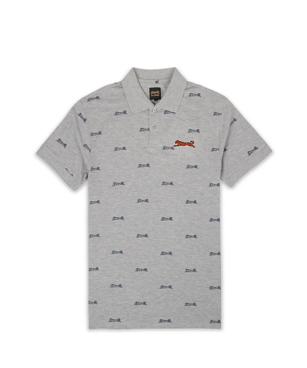 Le Tigre Men's Bridge Allover Tiger Polo