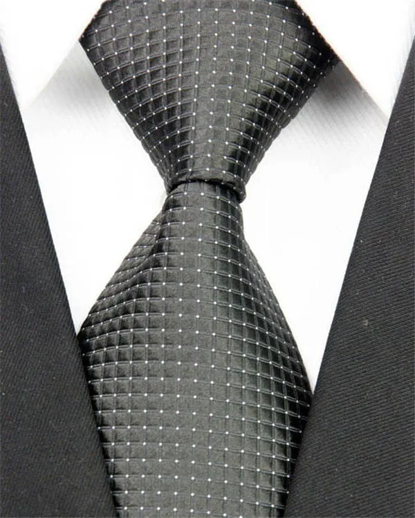 Man Fashion Accessories Striped Jacquard Woven Classic Business Silk Tie Casual Necktie