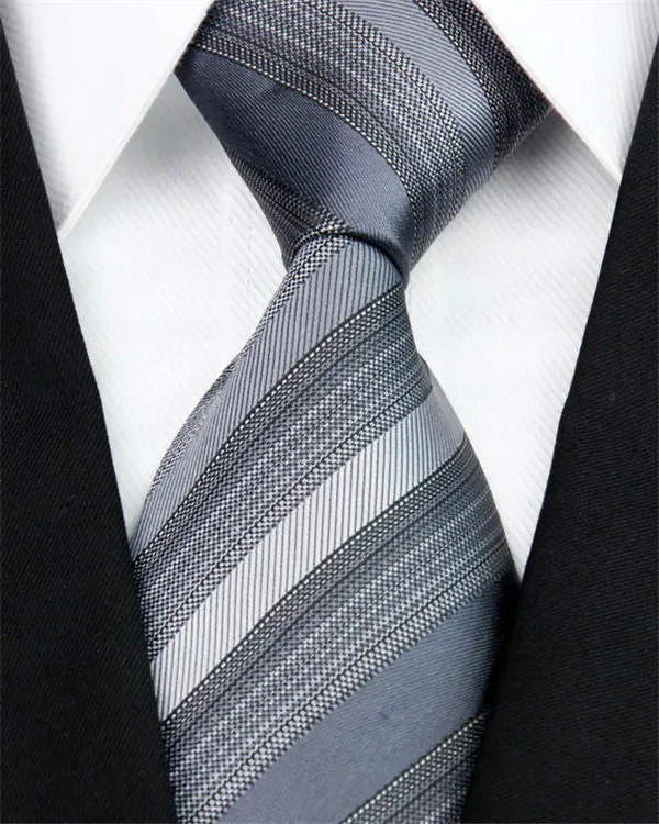 Man Fashion Accessories Striped Jacquard Woven Classic Business Silk Tie Casual Necktie