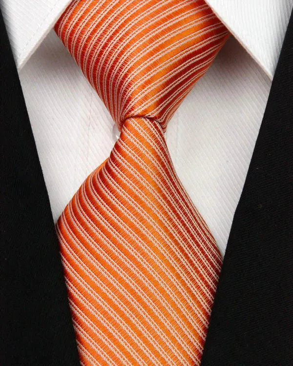 Man Fashion Accessories Striped Jacquard Woven Classic Business Silk Tie Casual Necktie