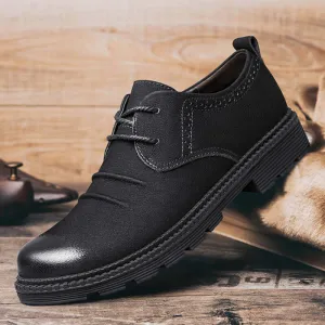 Men's Leather Lace-Up Cargo Style Shoes