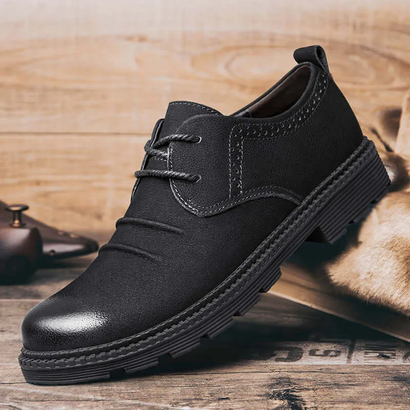 Men's Leather Lace-Up Cargo Style Shoes