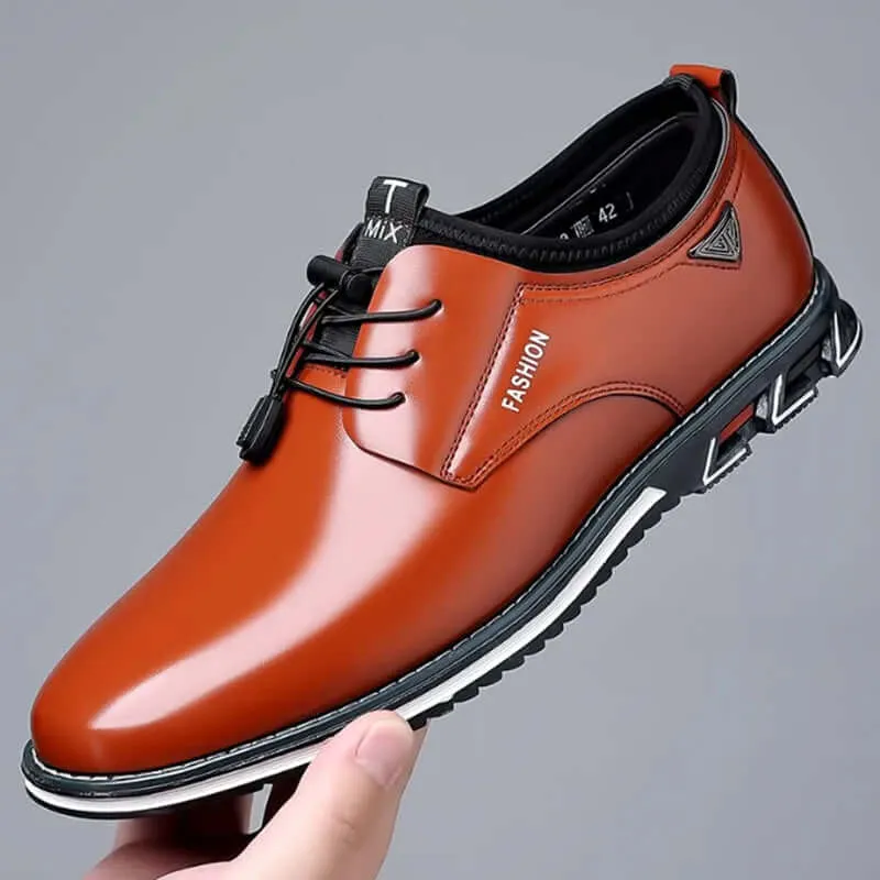 Men's Pointed Toe Lace-Up Casual Shoes