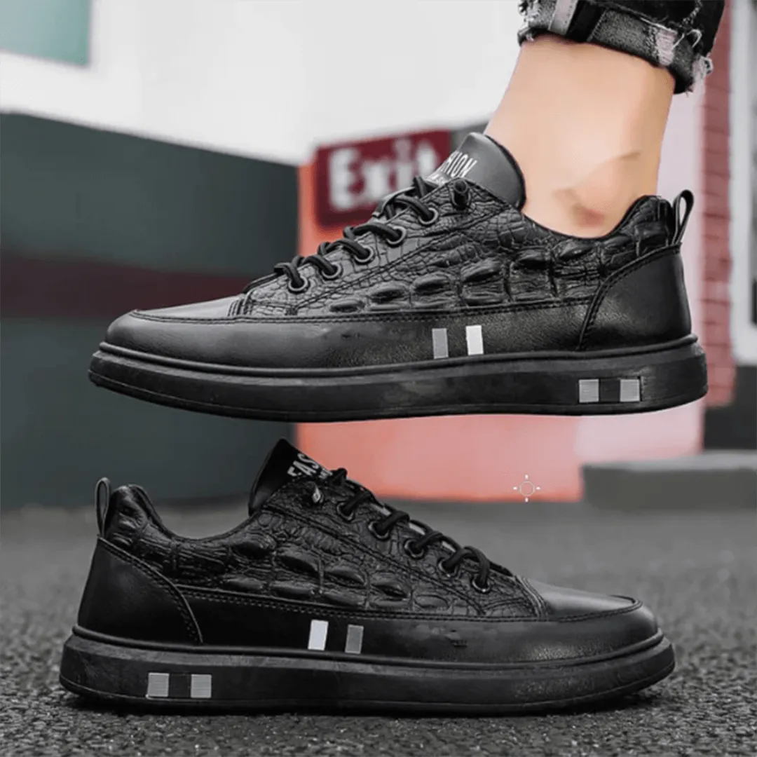 Men's Quilted Leather Low-Top Sneakers