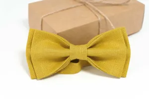 Mustard yellow bow tie | Mustard yellow mens wedding bow ties