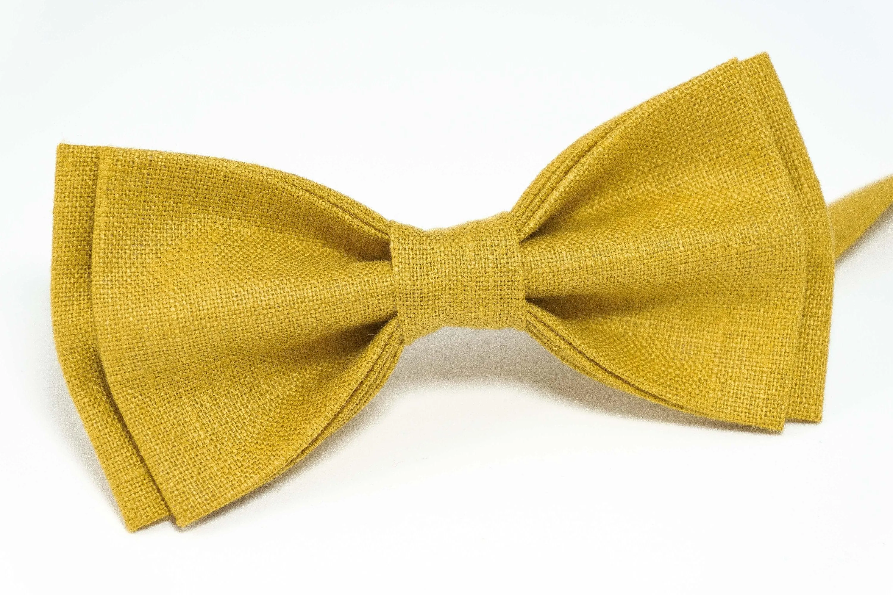 Mustard yellow bow tie | Mustard yellow mens wedding bow ties