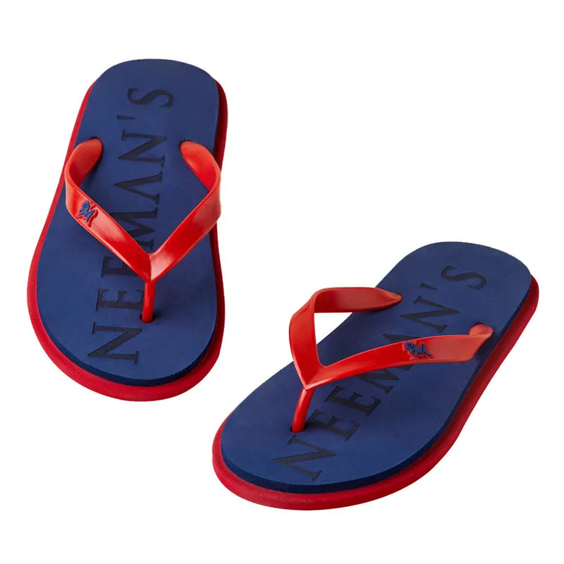 Neeman's Eco Classic Slippers | Blue & Red | Lightweight