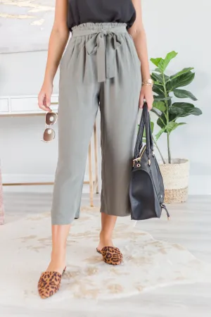 Off To Anywhere Culotte Pants, Olive